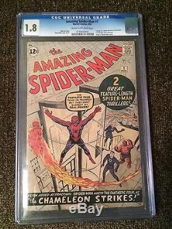 #1 CGC Graded Spider Man Comic Book (1963 The Amazing Spiderman) Marvel Comics