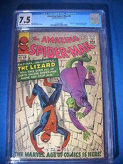 1963 Amazing SPIDER-MAN #6 Marvel Comics CGC Graded 7.5 VF- Off WHITE Pages