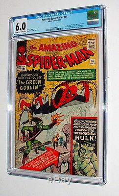1964 Amazing Spider Man Issue #14 Comic Book Cgc Graded 6.0 Condition