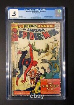 1964 Amazing Spider-Man Annual 1 CGC. 51st Sinister SixMysterio, Electro, Kraven