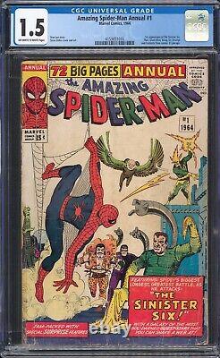 1964 Marvel The Amazing Spider-Man Annual #1 CGC 1.5 1st App of The Sinister Six