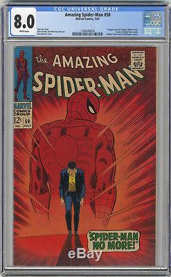 1967 Amazing Spider-Man 50 CGC 8.0 1st Kingpin White Pages