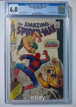 1968 The Amazing Spider-Man 57 CGC 6.0 Marvel Comics 2/68 Ka-Zar 12-cent cover