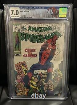 1969 Marvel Comics Amazing Spider-Man 68 CGC 7.0 Off-White To White Page