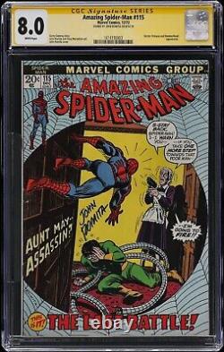 1972 Marvel The Amazing Spider-Man #115 CGC 8.0 signed by John Romita Sr