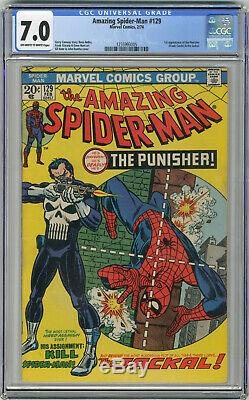 1974 Amazing Spider-Man 129 CGC 7.0 1st Punisher
