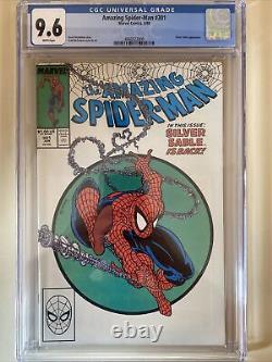 1988 Amazing Spider-Man 301 CGC 9.6 Silver Sable Appearance. Classic Cover