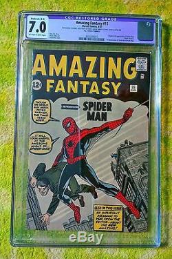 AMAZING FANTASTY # 15 1st App. SPIDER-MAN CGC-R 7.0 OWithW SILVER AGE HOLY GRAIL