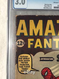 Amazing Fantasy 15 1962 Unrestored Cgc 3.0- First Spider-man, Bright Copy