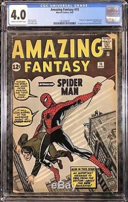 AMAZING FANTASY #15 CGC 4.0 Origin/First Spider-Man PAYMENT OPTIONS AVAILABLE