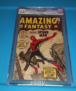 AMAZING FANTASY #15 CGC WHITE Pgs & NO MARVEL CHIPPING SUPER-RARE TIME PAY
