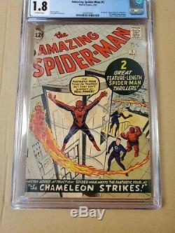AMAZING SPIDER-MAN # 1 CGC 1.8 off white pages movie time