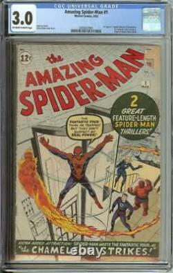 AMAZING SPIDER-MAN #1 CGC 3.0 OWithWH PAGES // 1ST APP J JONAH JAMESON + CHAMELEON