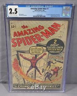AMAZING SPIDER-MAN #1 (J Jonah Jameson & Chameleon 1st app) CGC 2.5 Marvel 1963