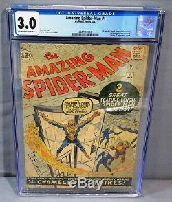 AMAZING SPIDER-MAN #1 (J Jonah Jameson & Chameleon 1st app) CGC 3.0 Marvel 1963