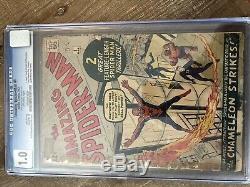 AMAZING SPIDER-MAN #1 Marvel 1963 CGC 1.0 Jonah Jameson Chameleon 1st Appearance