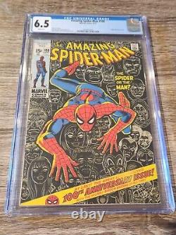 AMAZING SPIDER-MAN 100 CGC 6.5 WHITE PAGES 100th Anniversary COMIC BOOK