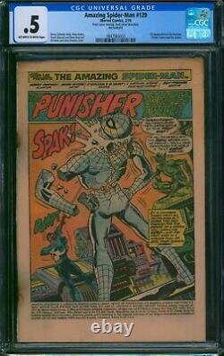AMAZING SPIDER-MAN #129 CGC 0.5? 1st App of the PUNISHER? Marvel Comic 1974
