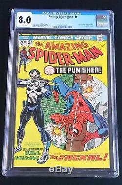 Amazing Spider-man #129 Cgc 8.0 (very Fine) 1st Punisher Netflix (marvel)