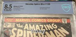 AMAZING SPIDER-MAN #135 1974 MARVEL COMICS KEY 2nd APPEARANCE PUNISHER CBCS 8.5
