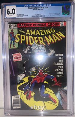 AMAZING SPIDER-MAN #194 CGC Graded 6.0 1st Black Cat