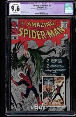 AMAZING SPIDER-MAN #2 CGC 9.6 1ST APPEARANCE OF THE VULTURE #1262383002 Restored