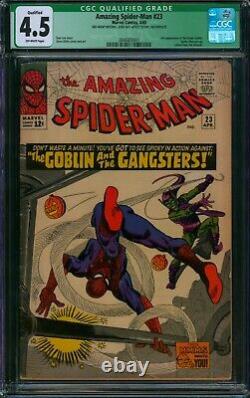AMAZING SPIDER-MAN #23? CGC 4.5 Qualified? 3rd GREEN GOBLIN Marvel Comic 1965