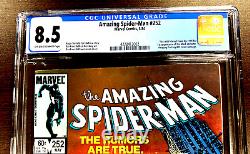 AMAZING SPIDER-MAN #252 CGC 8.5 Marvel Comics 1ST APP. BLACK COSTUME! 1984