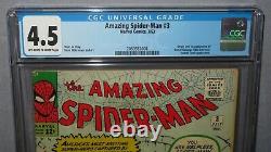 AMAZING SPIDER-MAN #3 (Doctor Octopus 1st app) CGC 4.5 VG+ Marvel Comics 1963