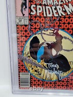 AMAZING SPIDER-MAN 300 CGC SS 8.0 Newsstand Signed Todd McFarlane 1988 1st Venom