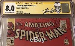 AMAZING SPIDER MAN #31 CGC SS 8.0 1ST GWEN STACEY! SIGNED BY STAN LEE With LABEL
