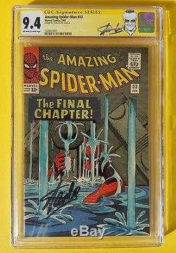 AMAZING SPIDER-MAN 33 SS 9.4 SIGNED 1st STAN LEE CGC case 1966 AVENGERS DITKO