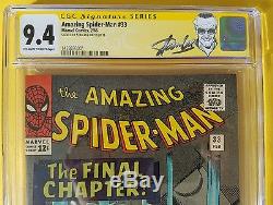 AMAZING SPIDER-MAN 33 SS 9.4 SIGNED 1st STAN LEE CGC case 1966 AVENGERS DITKO