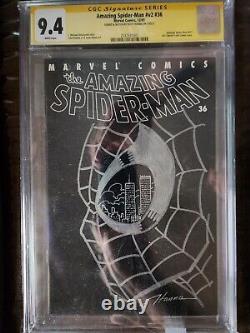 AMAZING SPIDER-MAN #36 (2001) CGC 9.4 SS Signed & Sketch by Hanna