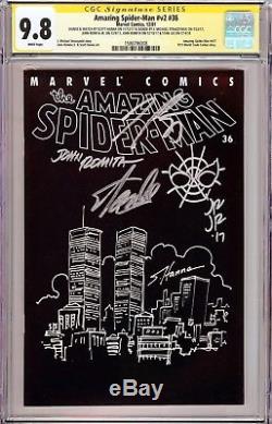 AMAZING SPIDER-MAN #36 CGC 9.8 SS Signed x5 Stan Lee, Romita, Hanna, +2, +Sketches