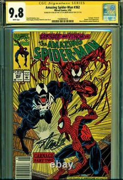 AMAZING SPIDER-MAN #362 CGC 9.8 SS 2x Signed By STAN LEE & M BAGLEY NEWSSTAND