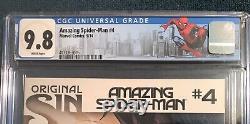 AMAZING SPIDER-MAN #4 (2014) CGC 9.8 1st APP SILK (CINDY MOON) CUSTOM LABEL