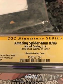 AMAZING SPIDER-MAN #700 QueSADA Variant CGC SIGNATIRE. SERIES 9.6