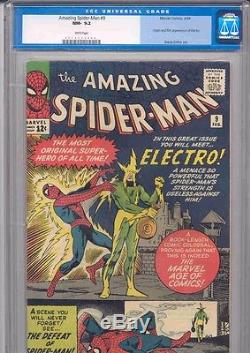 Amazing Spider-man #9 Cgc 9.2 Nm 1st Electro! White Pages. Very Strict Grade