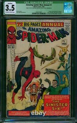 AMAZING SPIDER-MAN ANNUAL #1? CGC 3.5 Qualified? 1st App the SINISTER SIX 1964