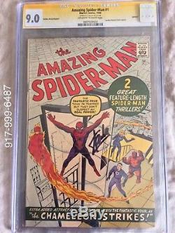 AMAZING SPIDERMAN #1 CGC 9.0 signed STAN LEE reprint After Fantasy #15
