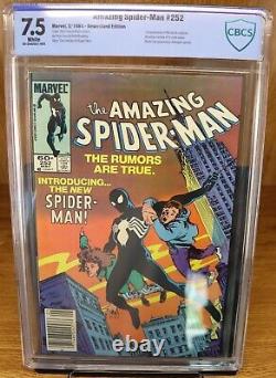 AMAZING SPIDERMAN #252 CGC 7.5 VF- NEWSSTAND 1st Appearance Black Symbiote Suit