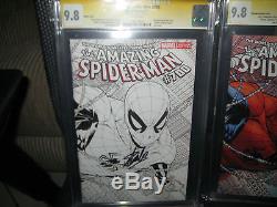 Amazing Spiderman #700 Cgc Ss 9.8 Sketch 1200 Wraparound Cvr +cgc Ss 9.8 1100