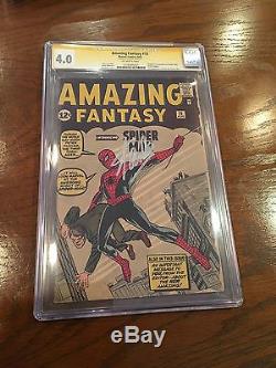 Amazing Fantasy #15 1st Spider-Man! CGC 4.0 SS Stan Lee Signed in silver