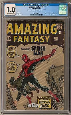 Amazing Fantasy #15 CGC 1.0 (OW-W) 1st Spider-Man Appearance