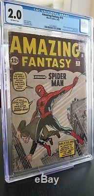 Amazing Fantasy 15 CGC 2.0 1st appearance of Spider-Man