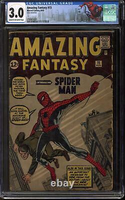 Amazing Fantasy #15 CGC 3.0 (C-OW) 1st Appearance of Spider-Man