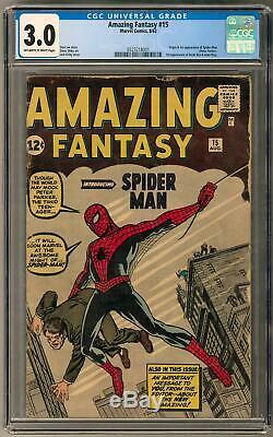 Amazing Fantasy #15 CGC 3.0 (OW-W) 1st Appearance of Spider-Man