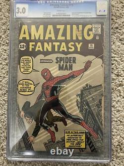 Amazing Fantasy 15 CGC 3 1962 1st App Spiderman