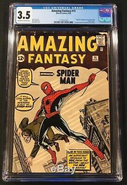 Amazing Fantasy 15 CGC 3.5 Universal Off White to White Pages New To Market